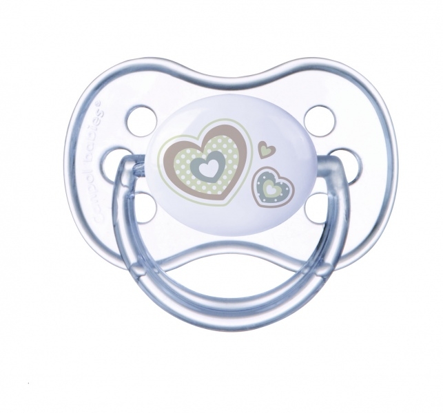 Пустышка круглая Canpol Newborn baby силикон, 6-18 мес., арт. 22/563 белый