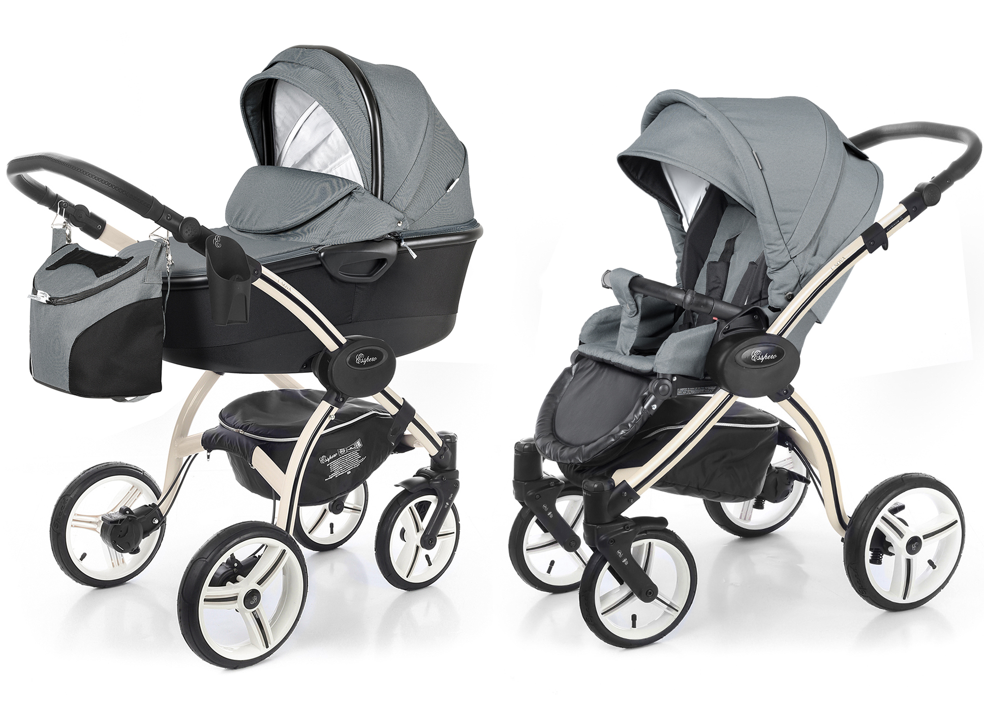 Коляска 2 в 1 Esspero I-Nova Alu (шасси Beige) Asphalt