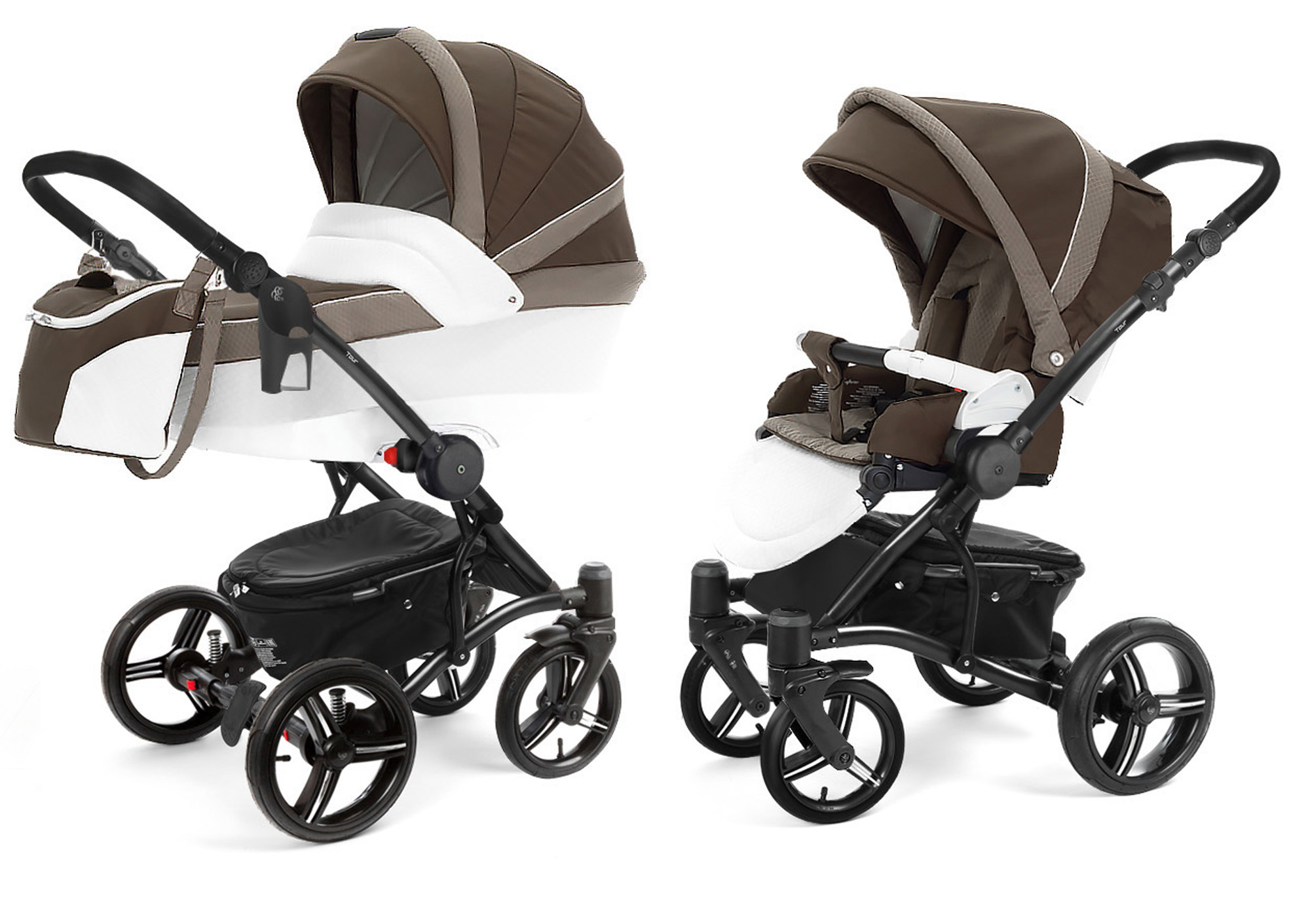 Коляска 2 в 1 Esspero Tour Leatherette (шасси Black) Royal Brown