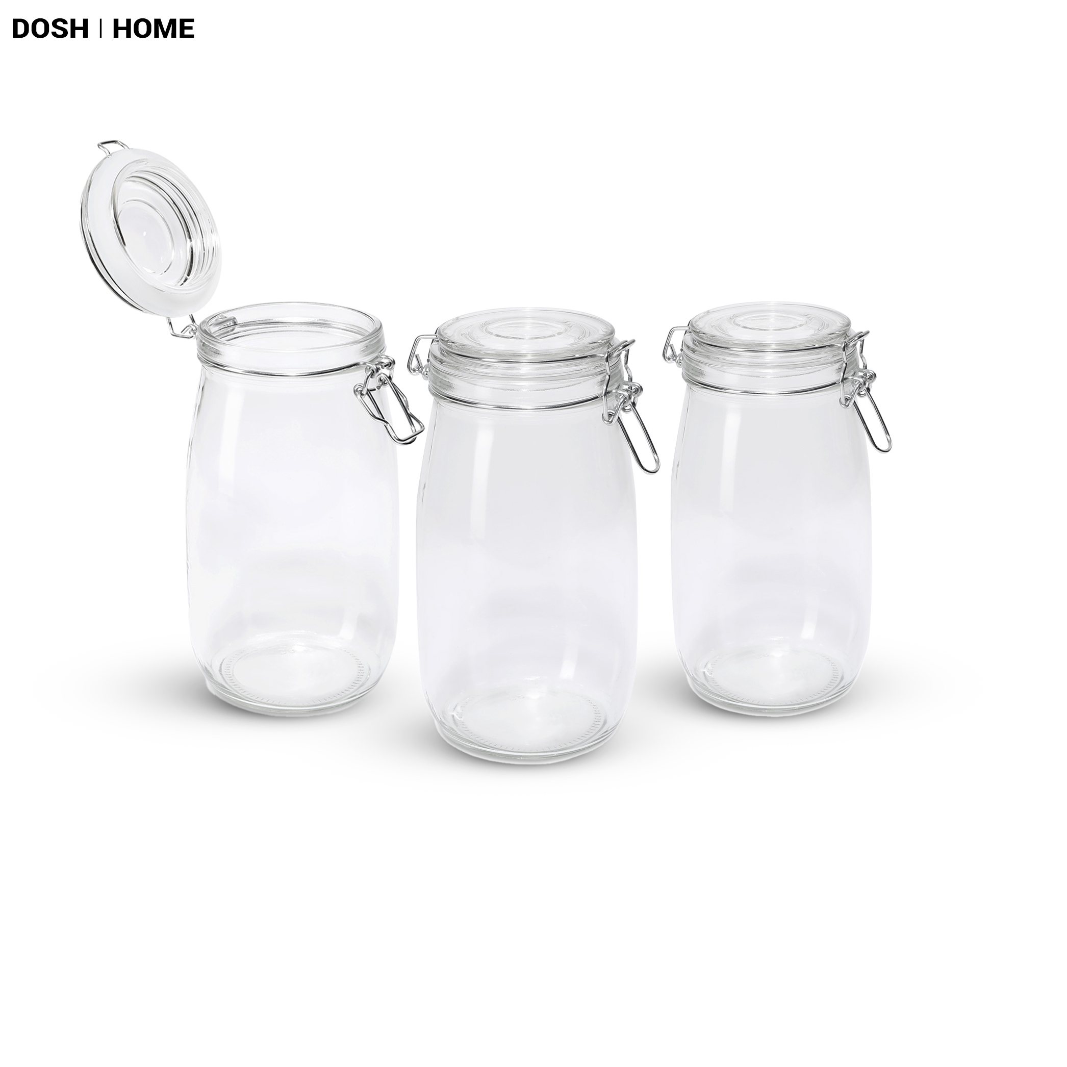 Набор емкостей для хранения с бугельным замком DOSH I HOME SAGITTA, 1,5 л, 3 предмета