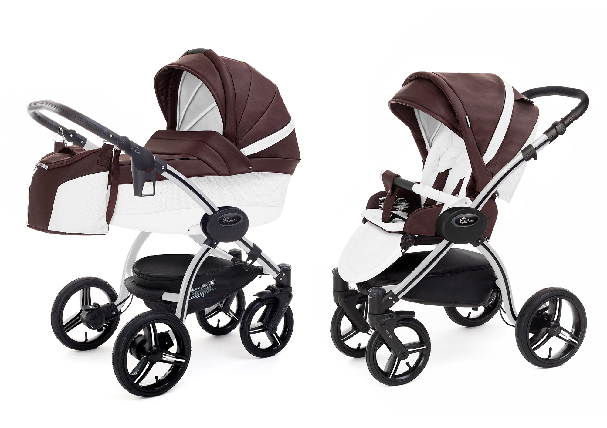 Коляска 2 в 1 Esspero Grand I-Nova (шасси Grey) Nappa Brown