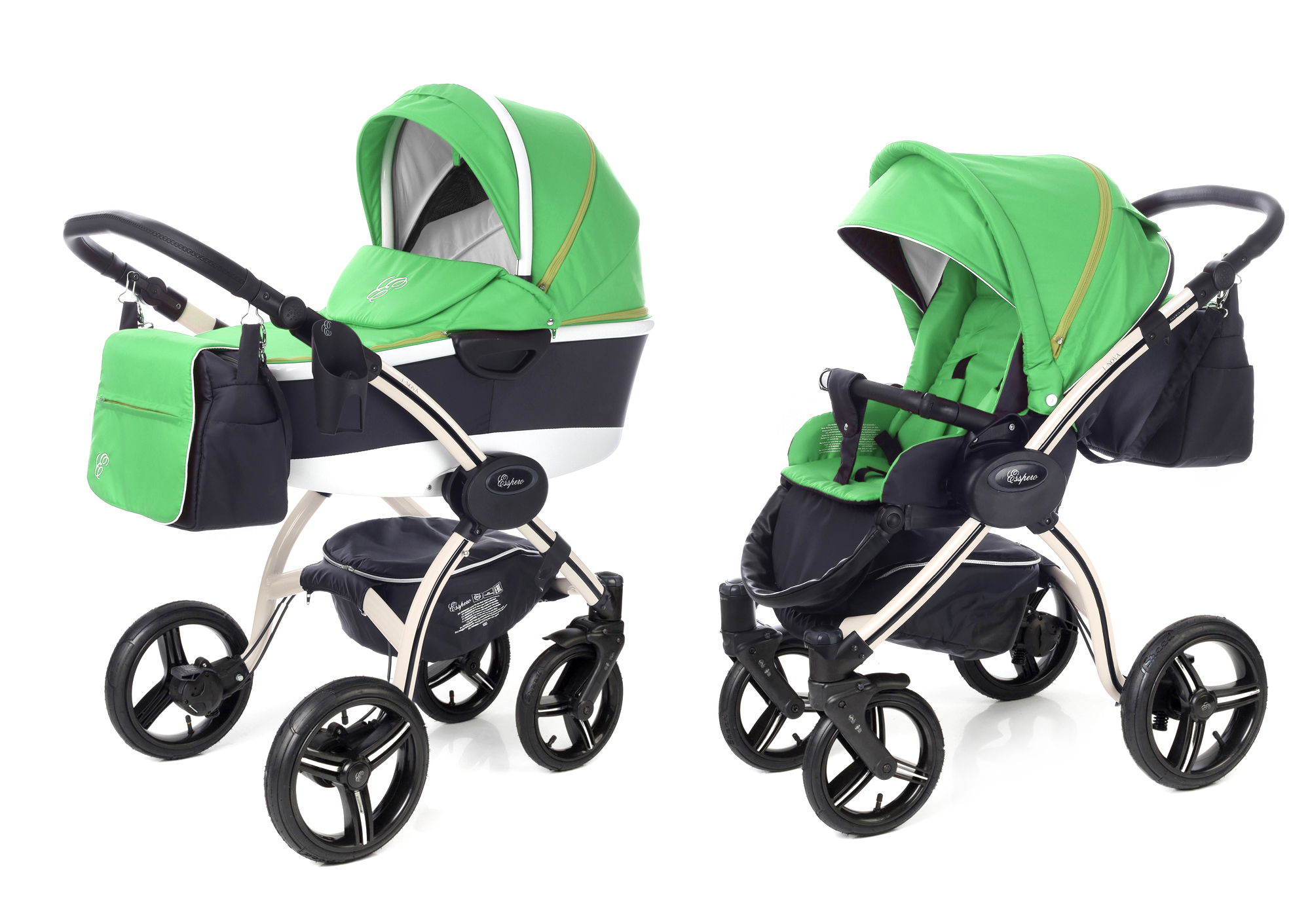 Коляска 2 в 1 Esspero I-Nova Alu (шасси Beige) Green