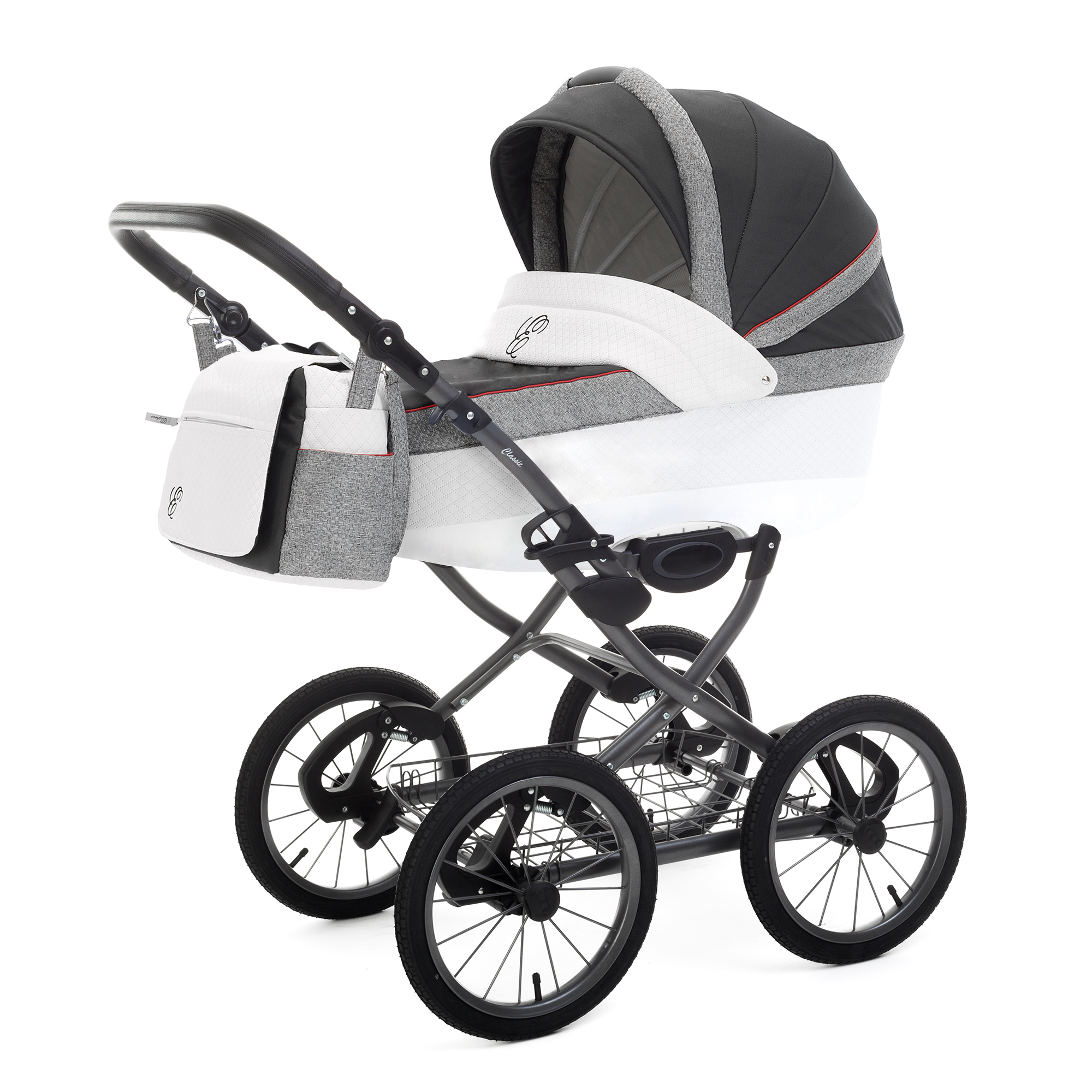 Коляска для новорожденных Esspero Grand Classic (шасси Graphite) Royal Grey