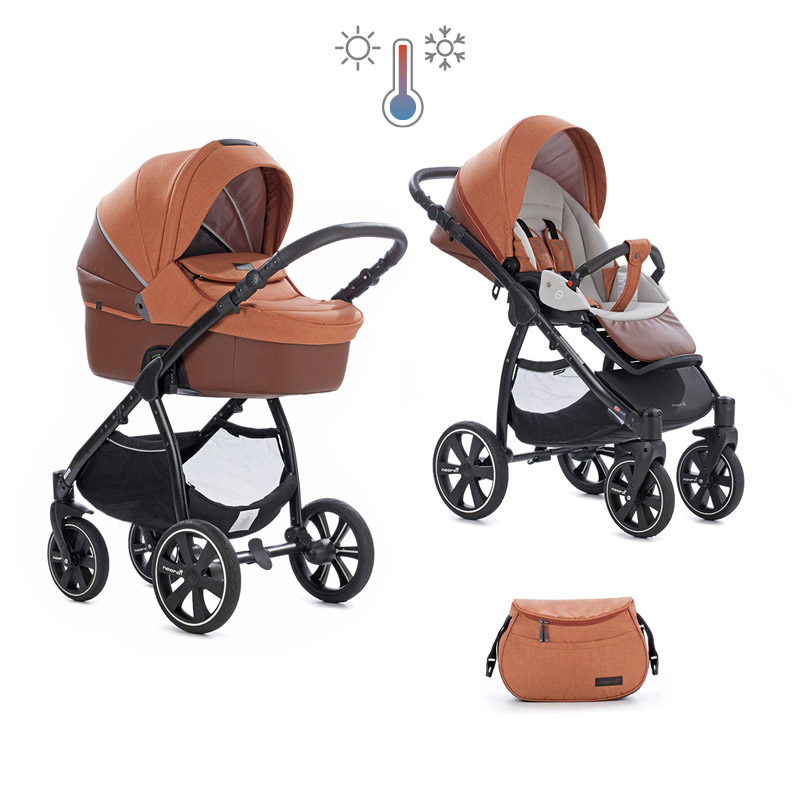 Коляска 2 в 1 Noordi Fjordi Sport Melange Leather Tawny 848