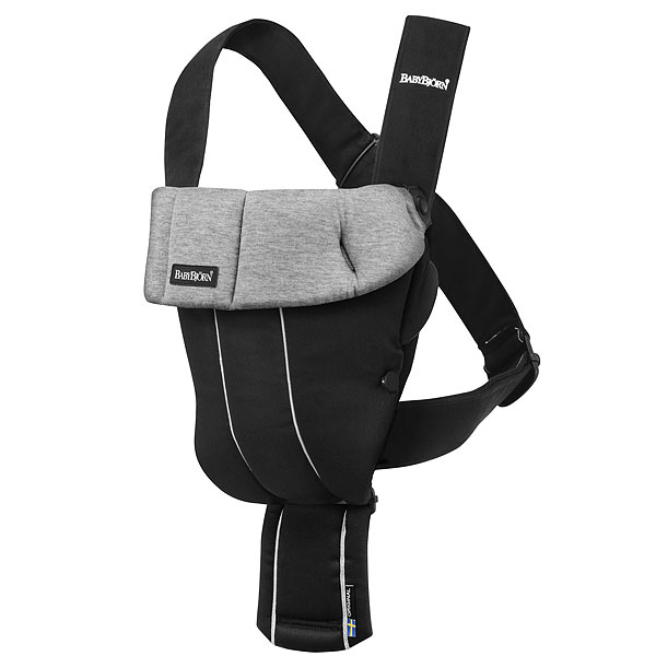 Рюкзак-кенгуру BabyBjorn Original Cotton Noir / Gris granit / Jersey