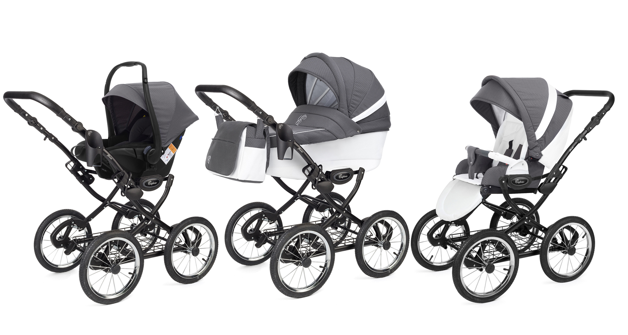 Коляска 3 в 1 Esspero Grand Classic (шасси Black) Diamond