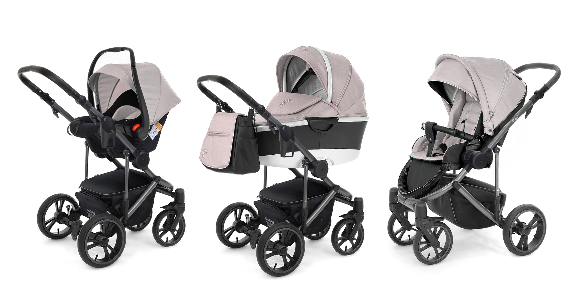 Коляска 3 в 1 Esspero Magic Pro Alu (шасси Graphite) Beige