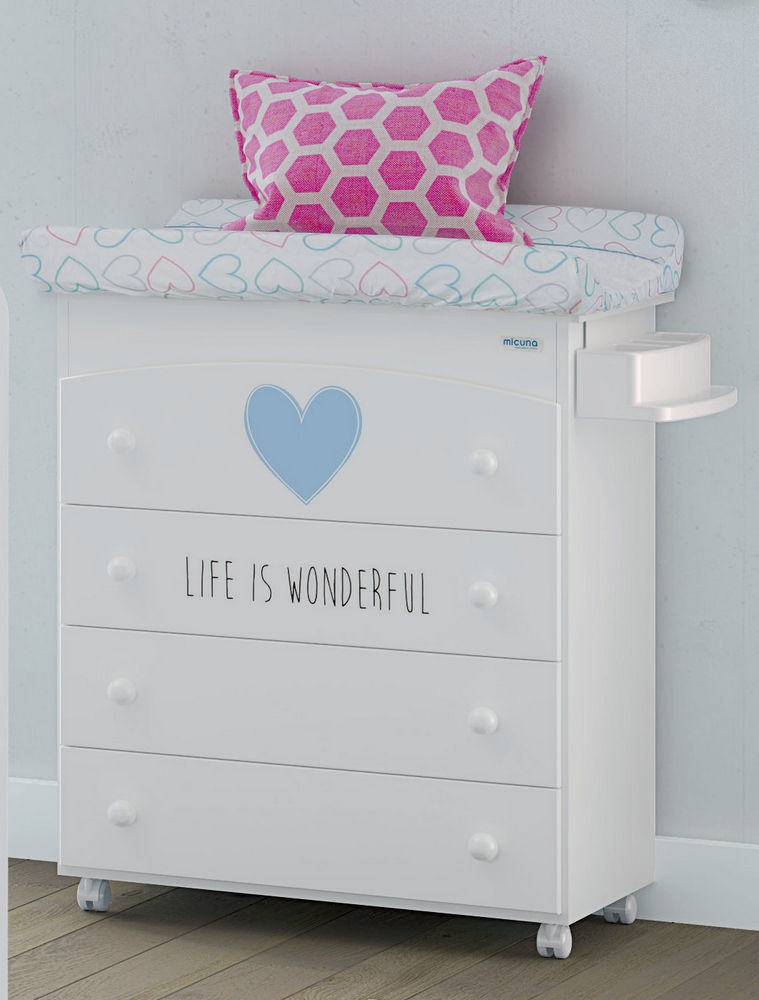 Комод пеленальный Micuna Wonderful B-970 White/Blue