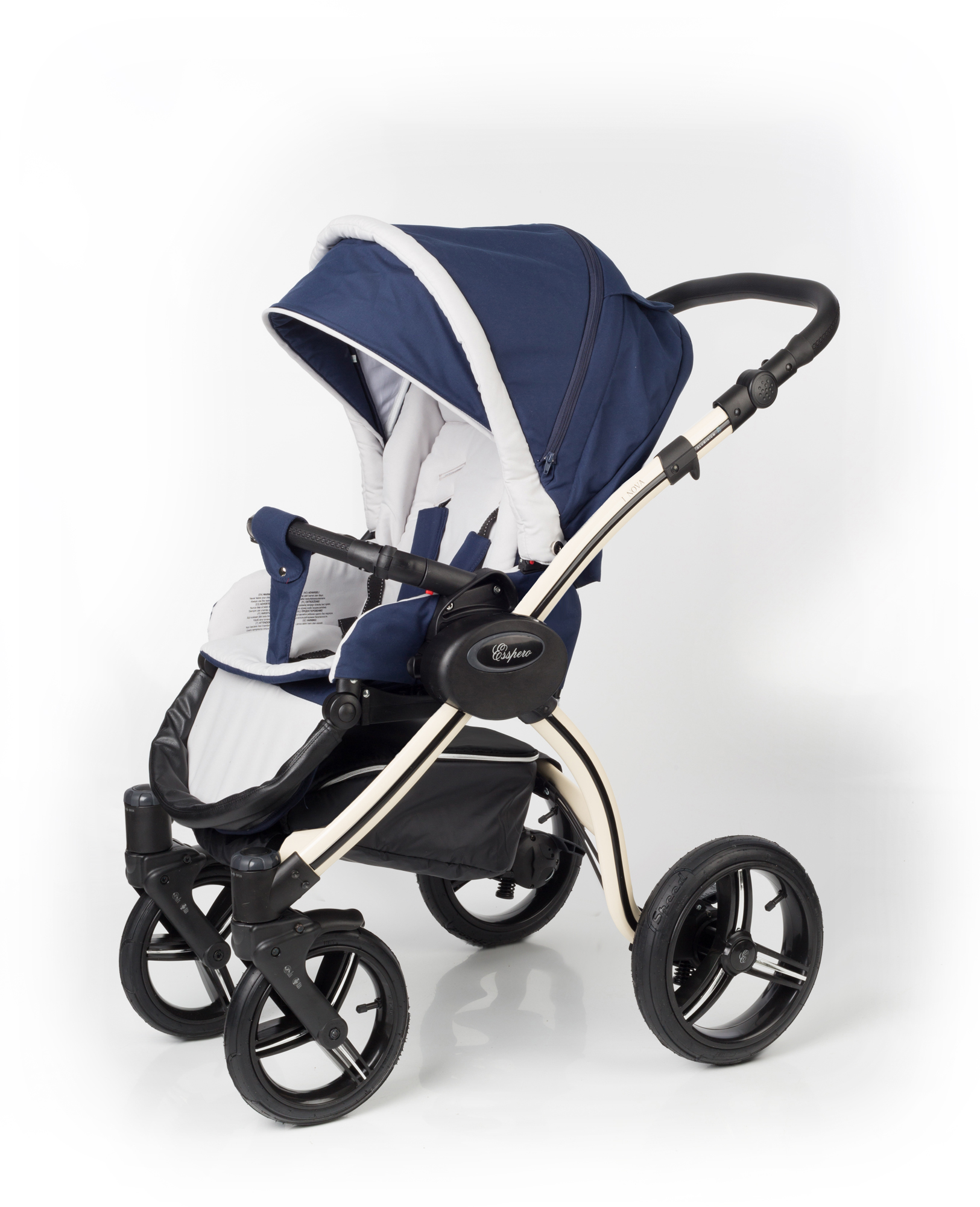 Прогулочная коляска Esspero I-Nova (шасси Beige) Navy Grey