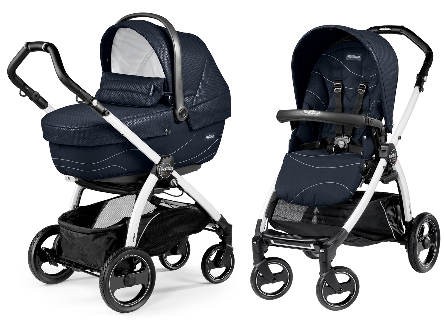 Коляска 2 в 1 Peg-Perego Book Plus S Bloom Navy