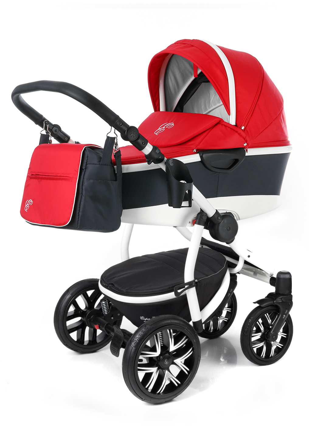 Коляска для новорожденных Esspero Discovery Alu (шасси White) Red