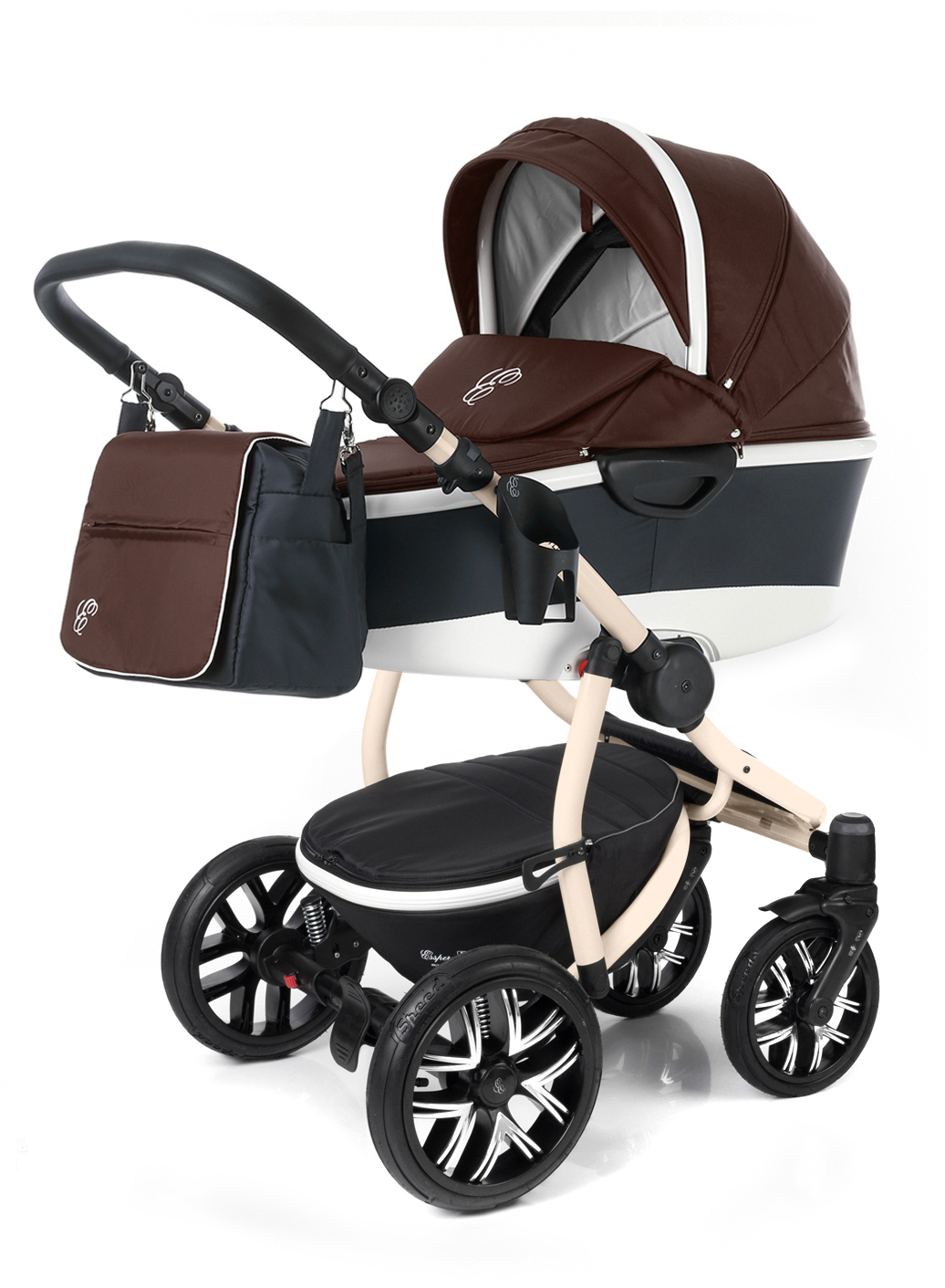 Коляска для новорожденных Esspero Discovery Alu (шасси Beige) Brown