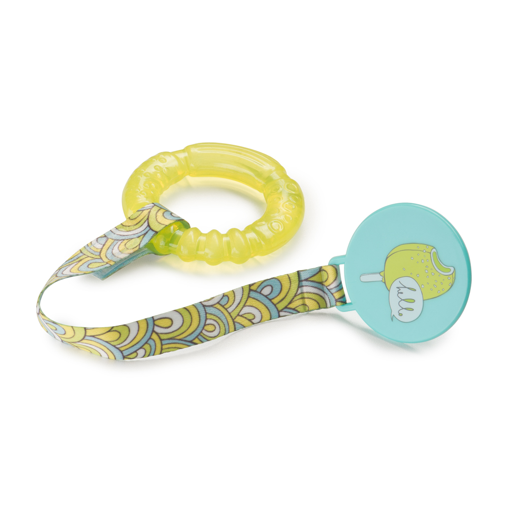 Прорезыватель с водой с держателем Happy Baby Yellow