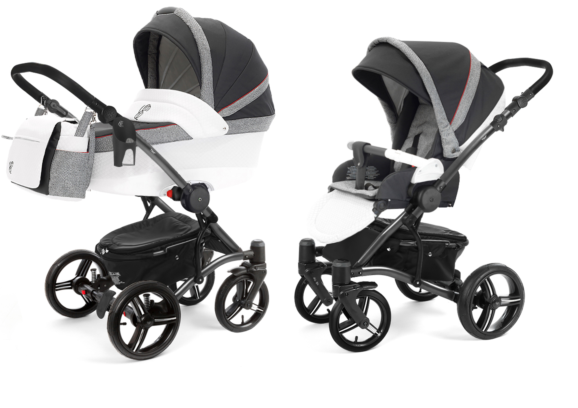 Коляска 2 в 1 Esspero Tour Leatherette (шасси Graphite) Royal Grey