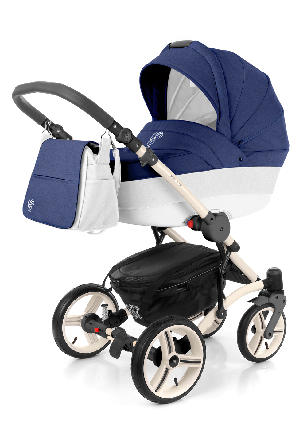 Коляска для новорожденных Esspero Grand Tour (шасси Beige) Mar leatherette