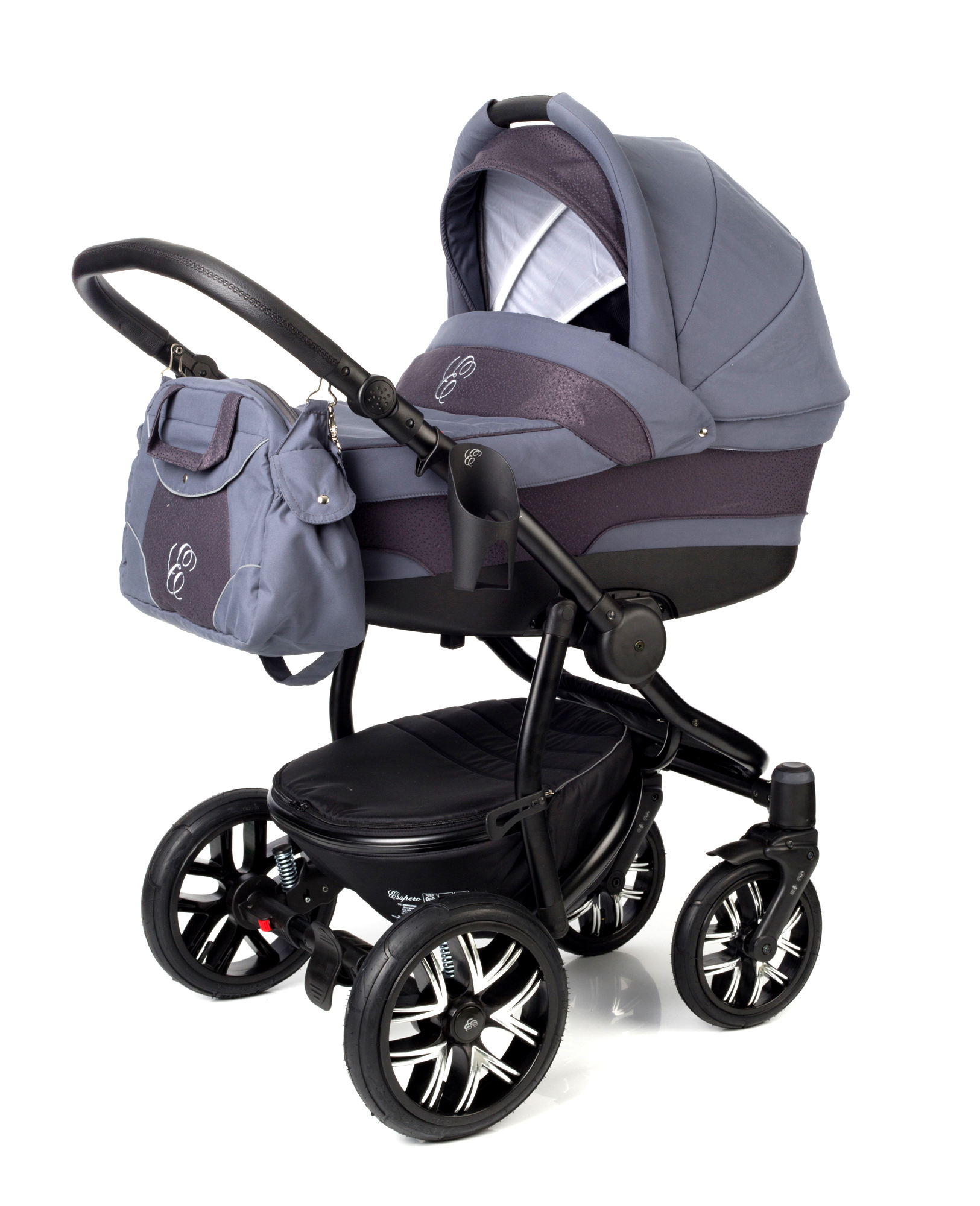 Коляска для новорожденных Esspero Discovery (шасси Black) Dark Grey
