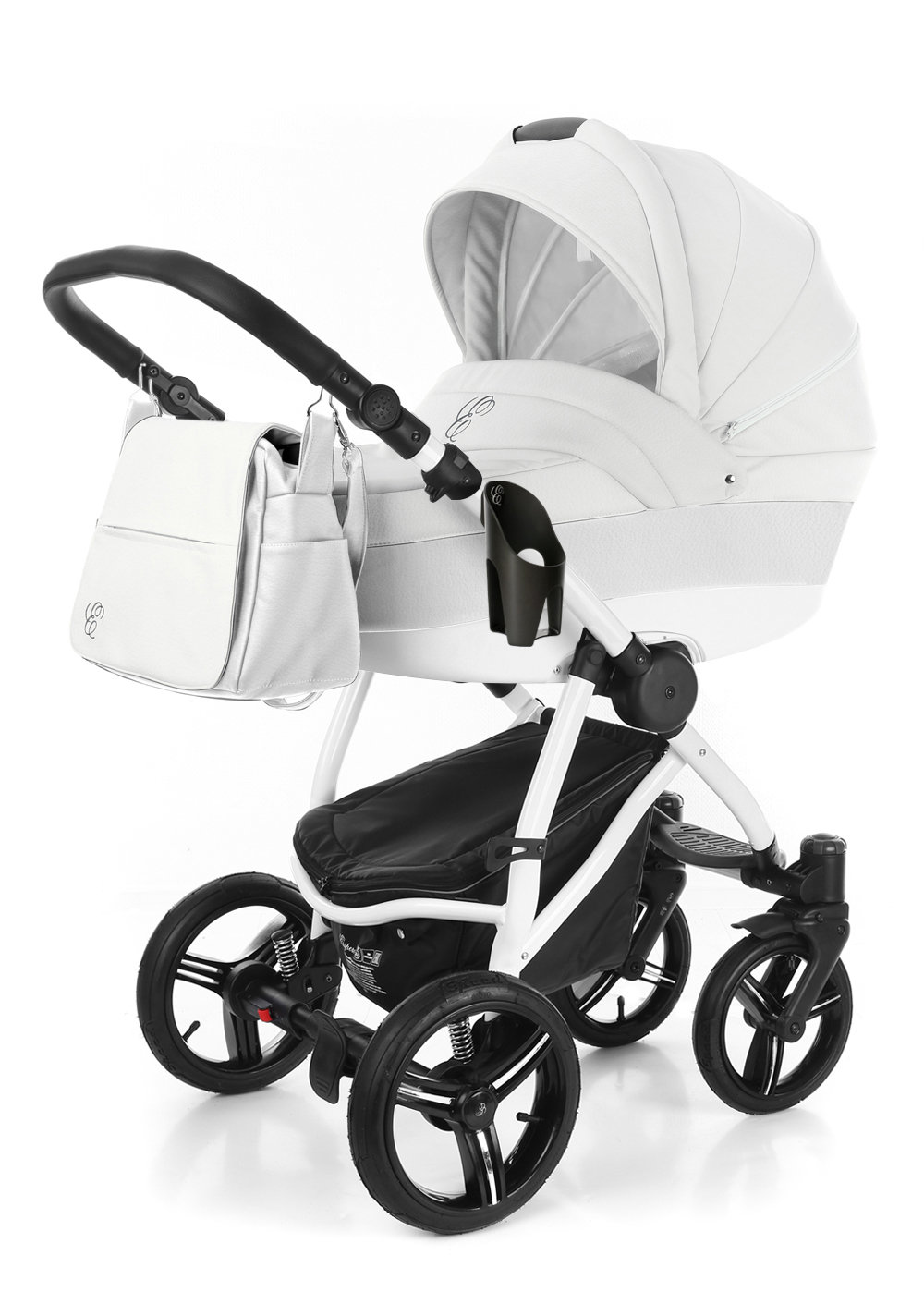 Коляска для новорожденных Esspero Grand Newborn Lux (шасси White) Argtic leatherette