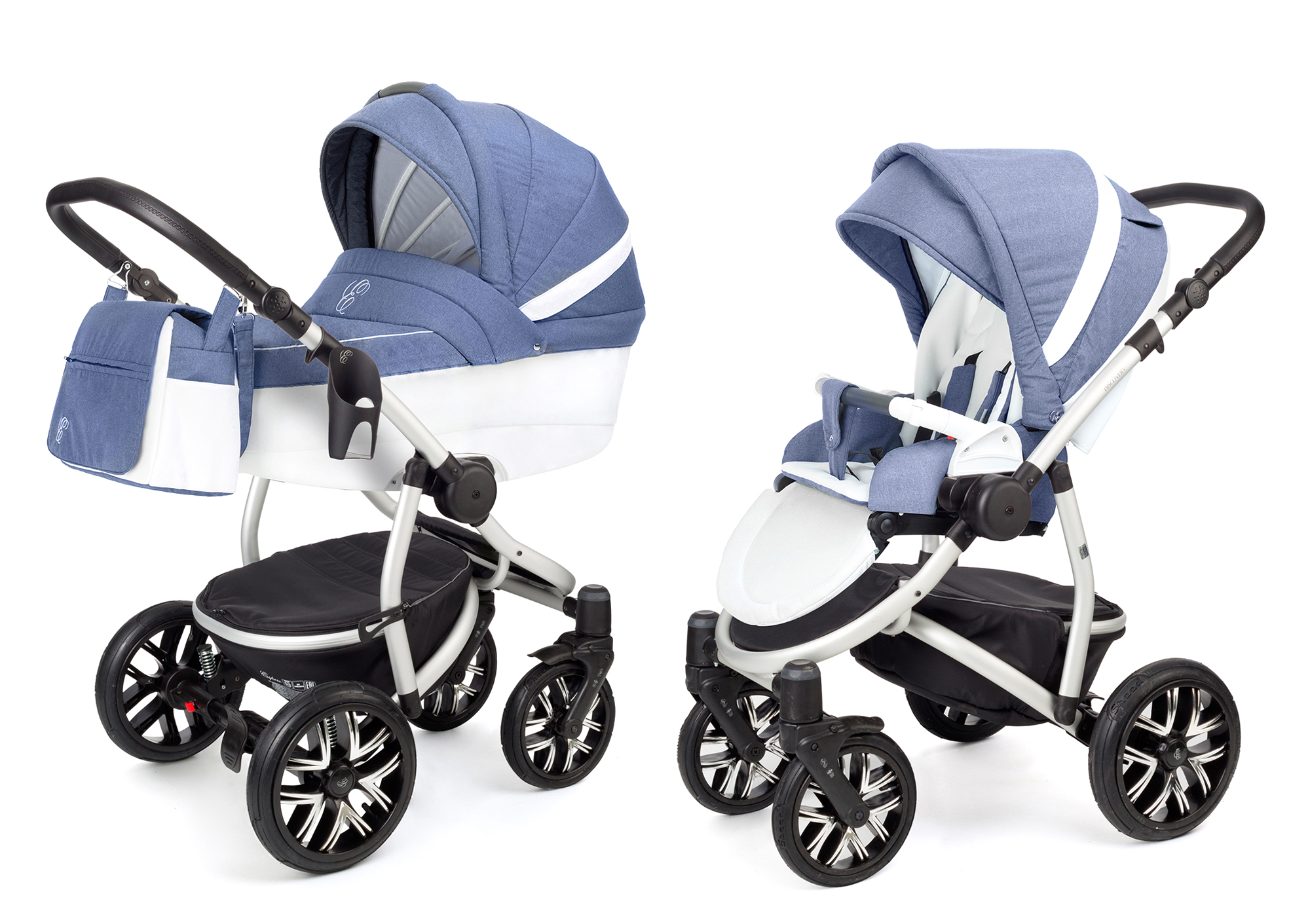 Коляска 2 в 1 Esspero Grand Discovery (шасси Grey) Jeans Blue