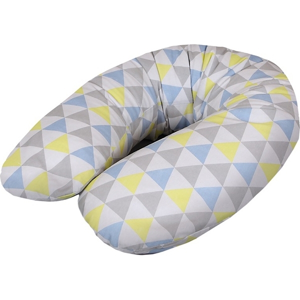 Подушка для кормления Ceba Baby Physio Multi трикотажная Triangle Blue/Yellow