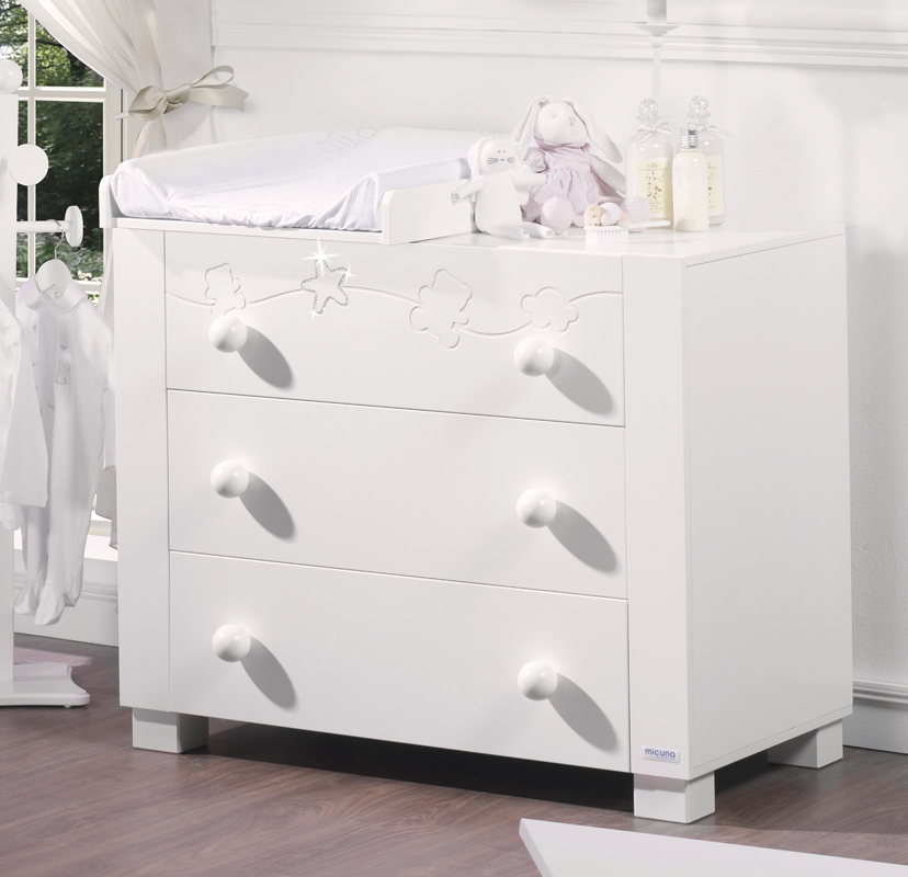 Тумба Micuna Juliette Luxe со стразами Swarovski CO-1550 White