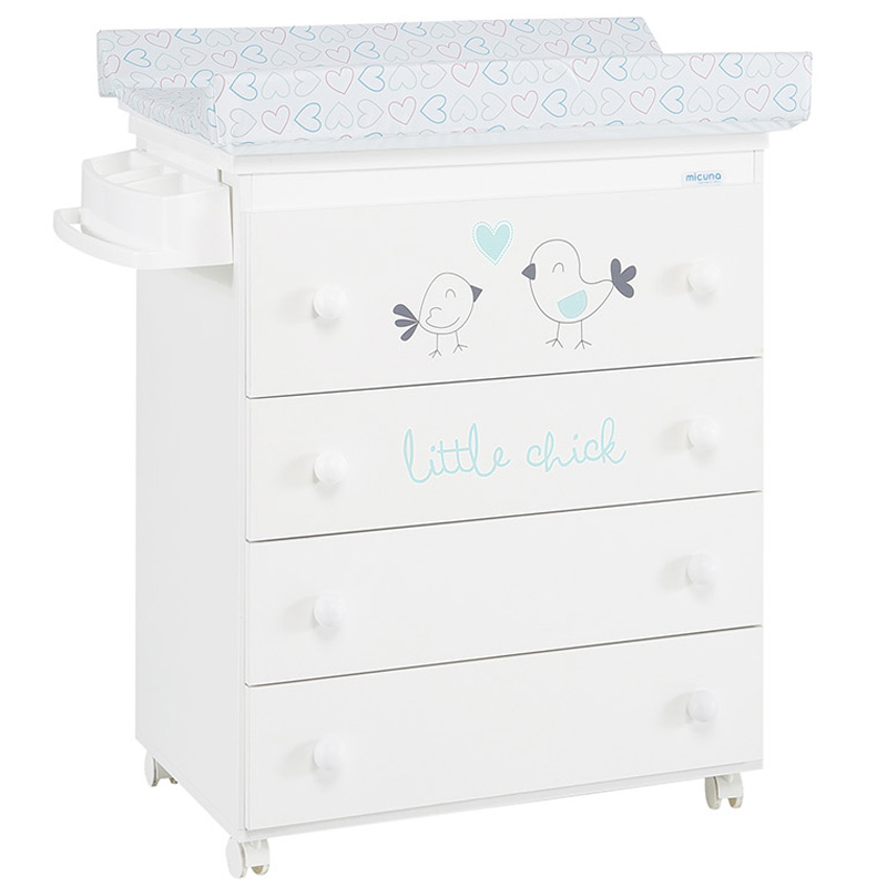 Комод пеленальный Micuna Little Chick B-947 White/Aquamarine