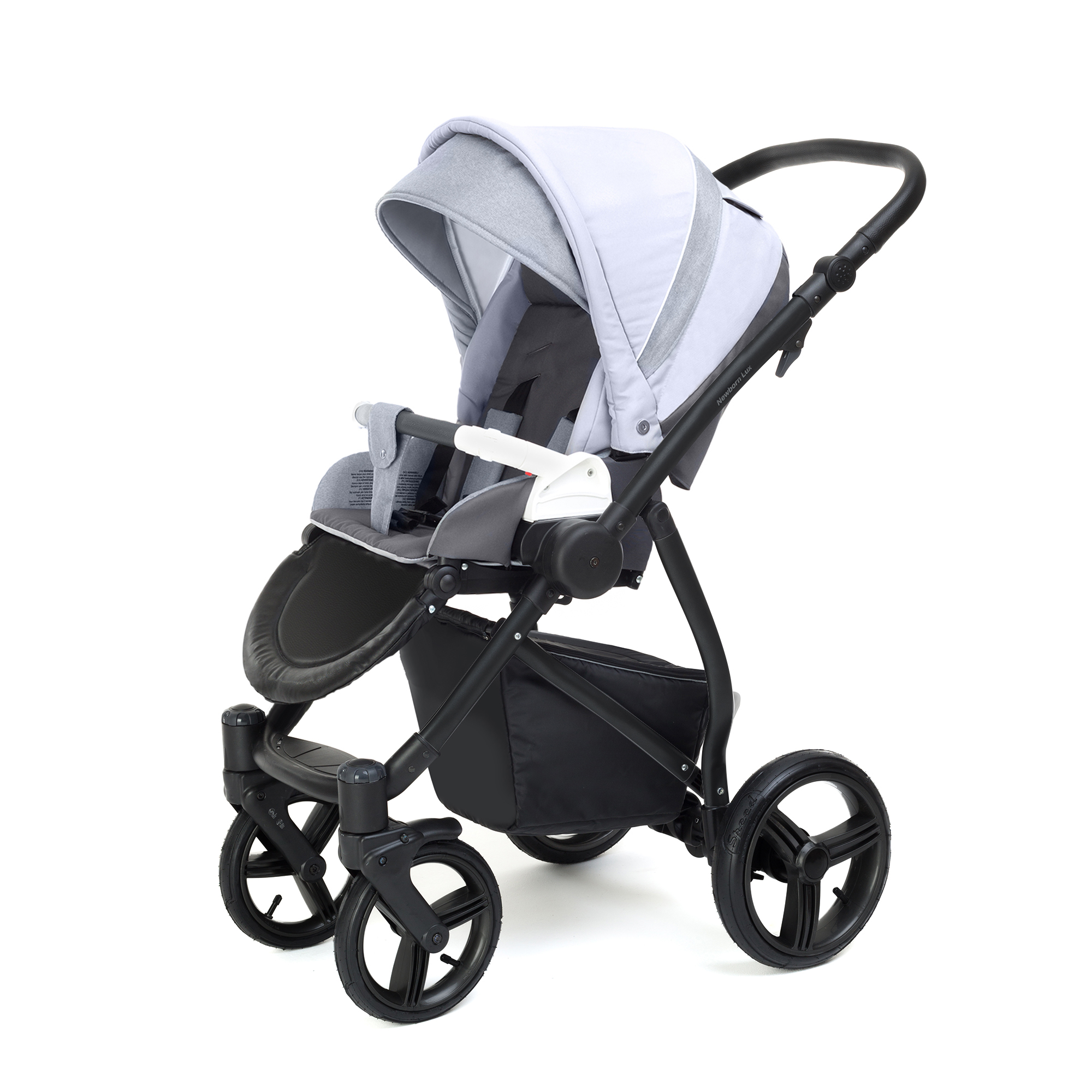 Прогулочная коляска Esspero Grand Newborn Lux (шасси Black) Grey Stone
