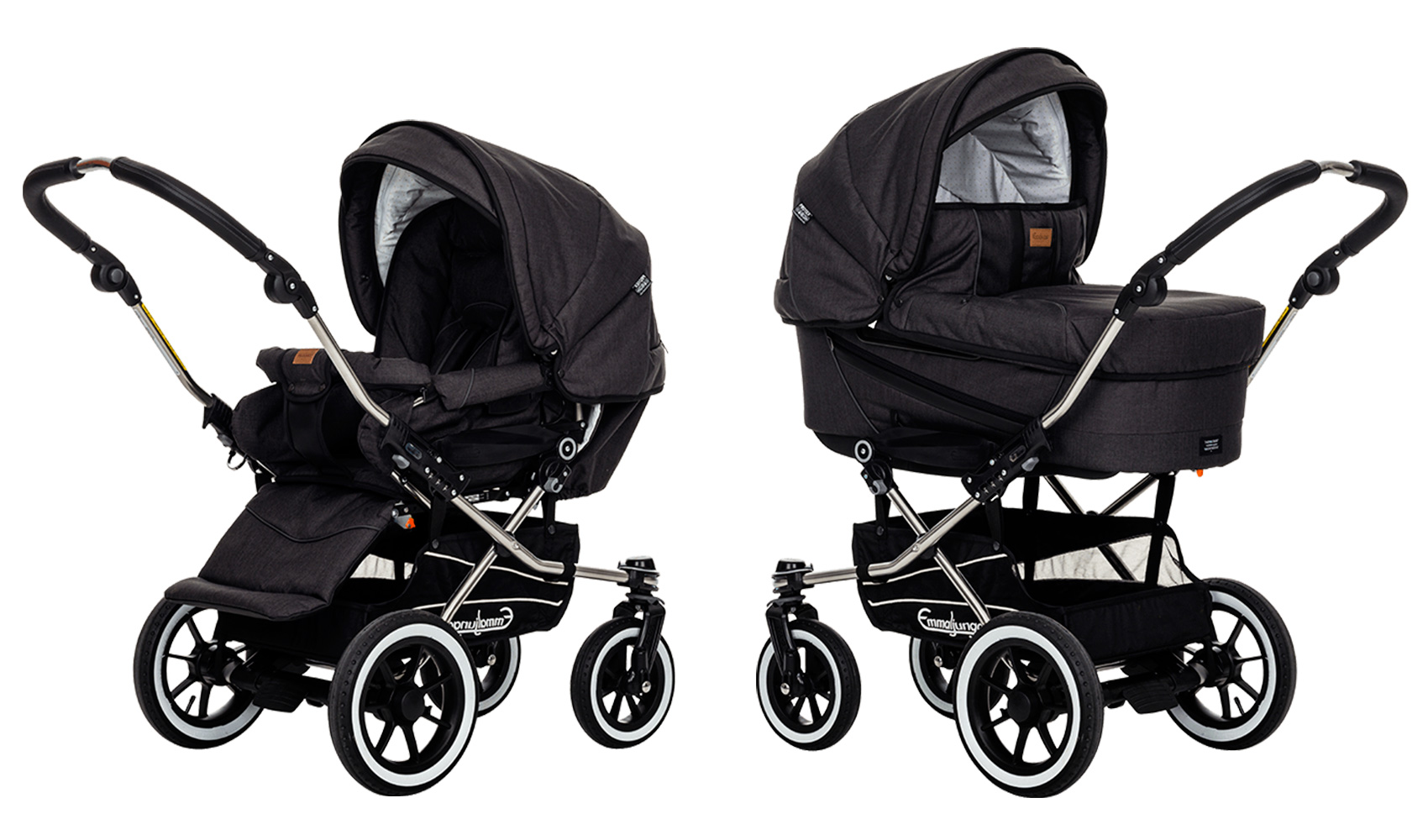 Коляска 2 в 1 Emmaljunga Edge Duo Combi Lounge (шасси Duo S Lounge) Lounge Black