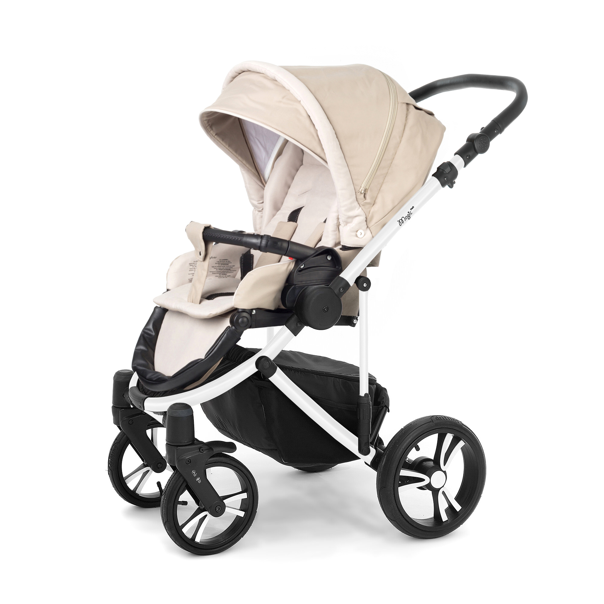 Прогулочная коляска Esspero Magic Pro (шасси White) Khakki Beige