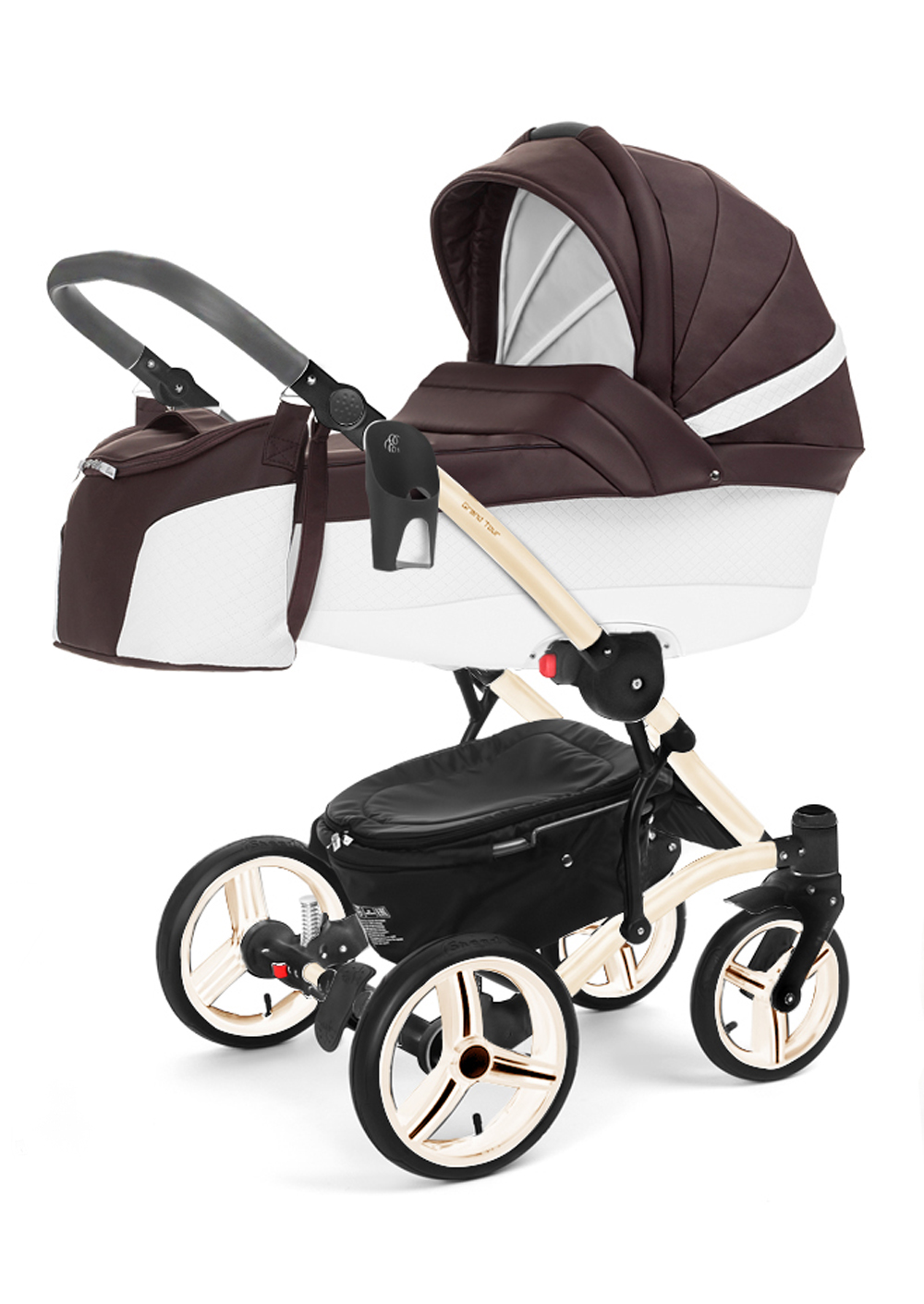Коляска для новорожденных Esspero Grand Tour (шасси Beige) Nappa Brown