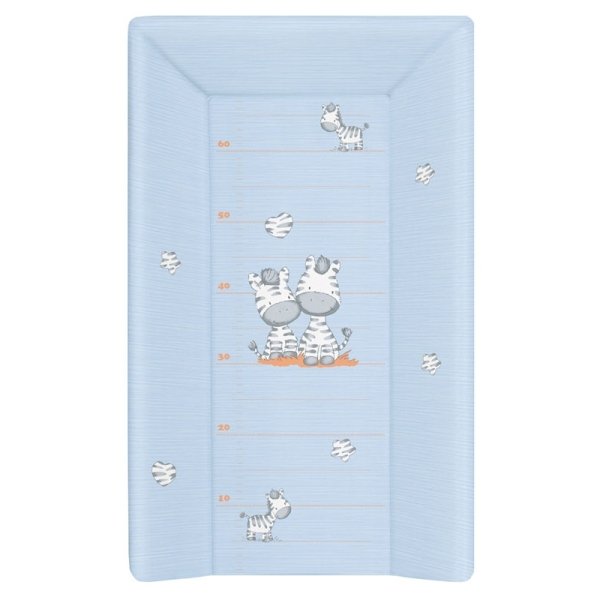 Пеленальный матрац Ceba Baby мягкий с изголовьем 70 см Zebra Blue