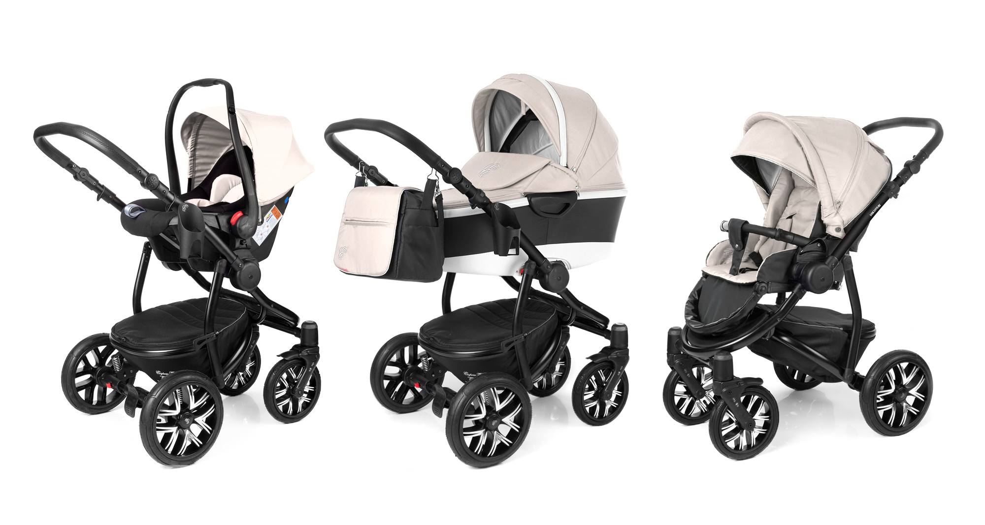 Коляска 3 в 1 Esspero Discovery Alu (шасси Black) Beige