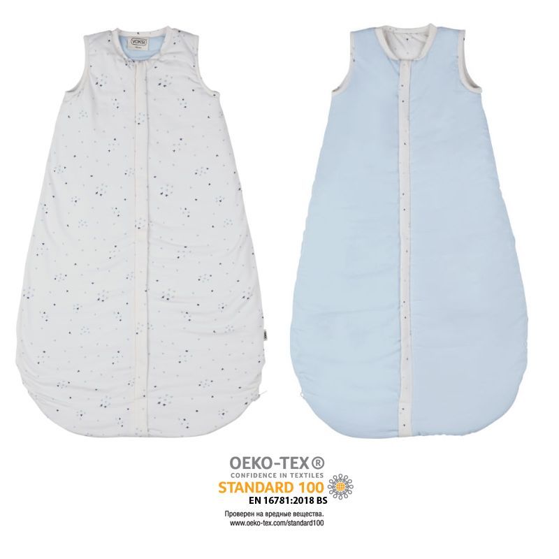 Спальный мешок Voksi Sleepsack 0-6 мес без молнии в области ножек Blue Star