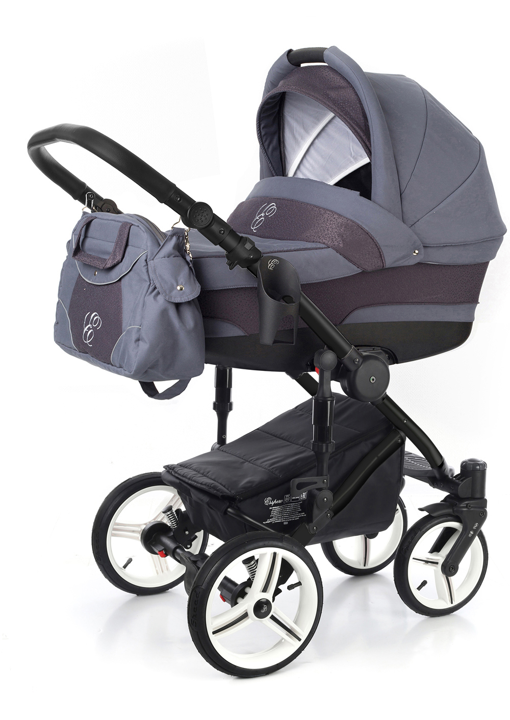 Коляска для новорожденных Esspero Magic (шасси Black) Dark Grey