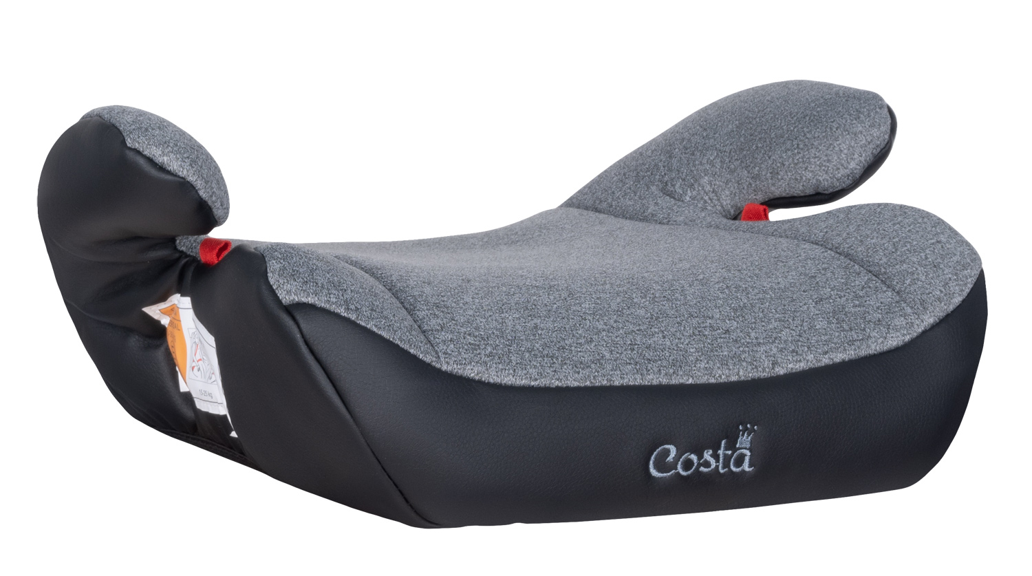 Автокресло-бустер Costa CS-005 Черно-серый эко-кожа
