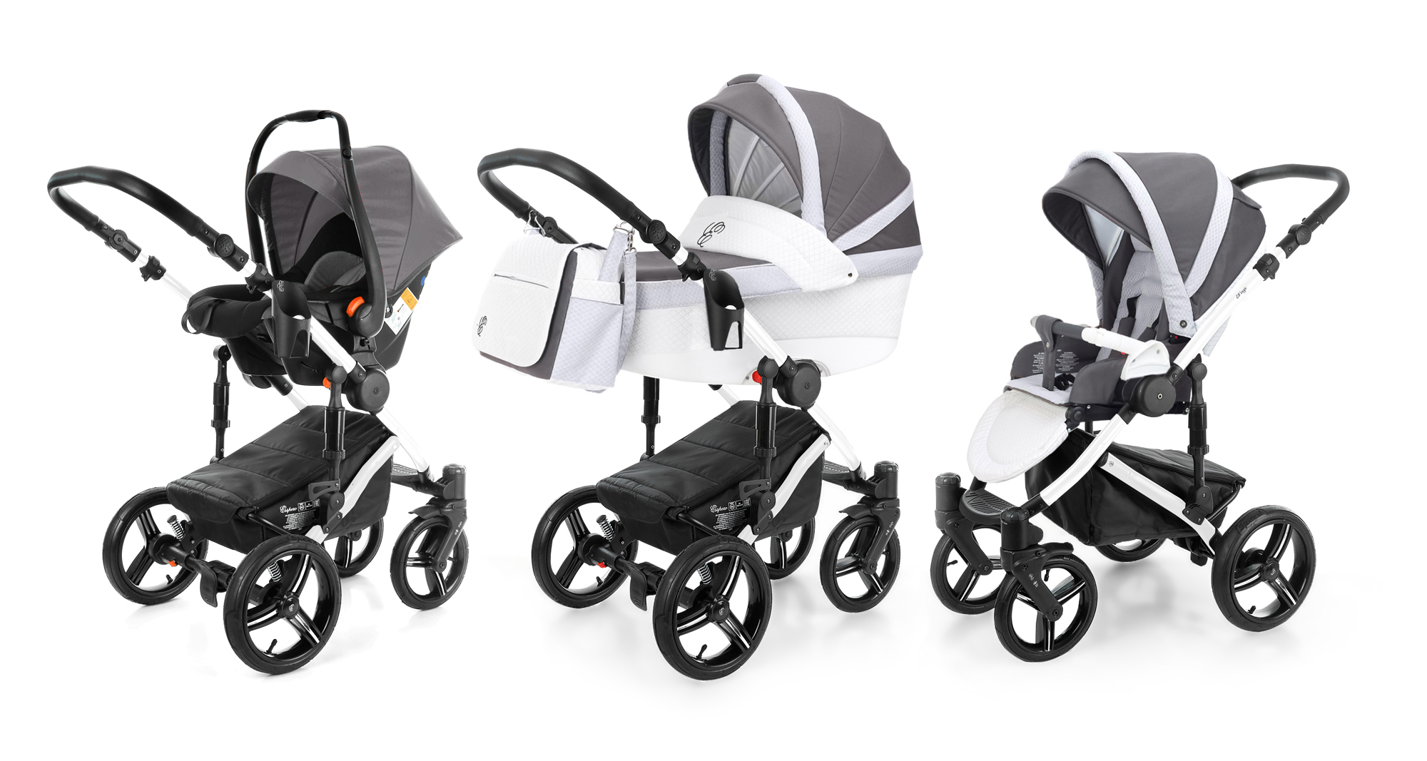 Коляска 3 в 1 Esspero Grand Magic (шасси White) Royal Light Grey
