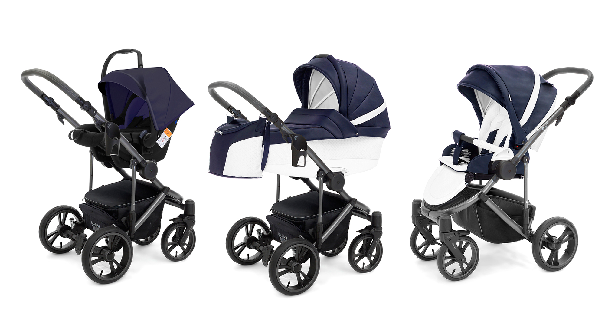 Коляска 3 в 1 Esspero Grand Magic Pro (шасси Graphite) Nappa Navy