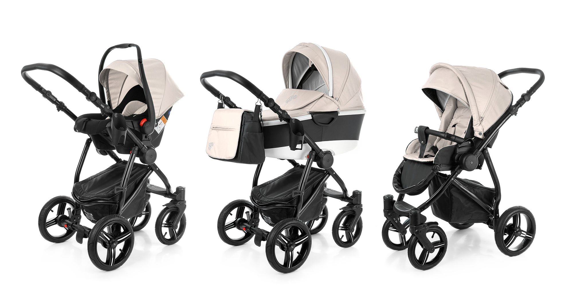 Коляска 3 в 1 Esspero Newborn Lux Alu (шасси Black) Beige