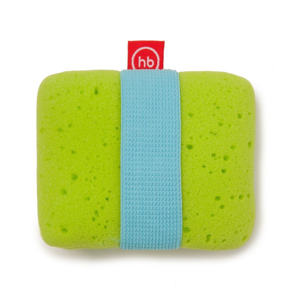 Мочалка с эластичным фиксатором на руку Happy Baby Green