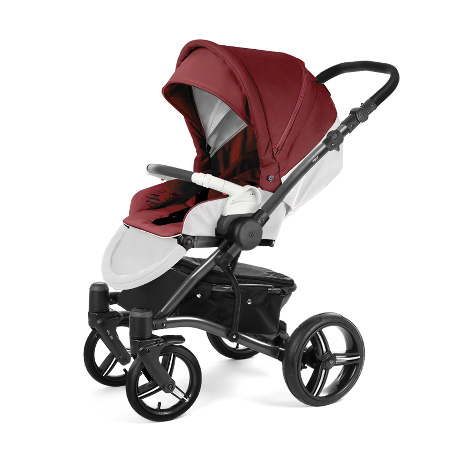Прогулочная коляска Esspero Tour Leatherette (шасси Black) Cherry leatherette