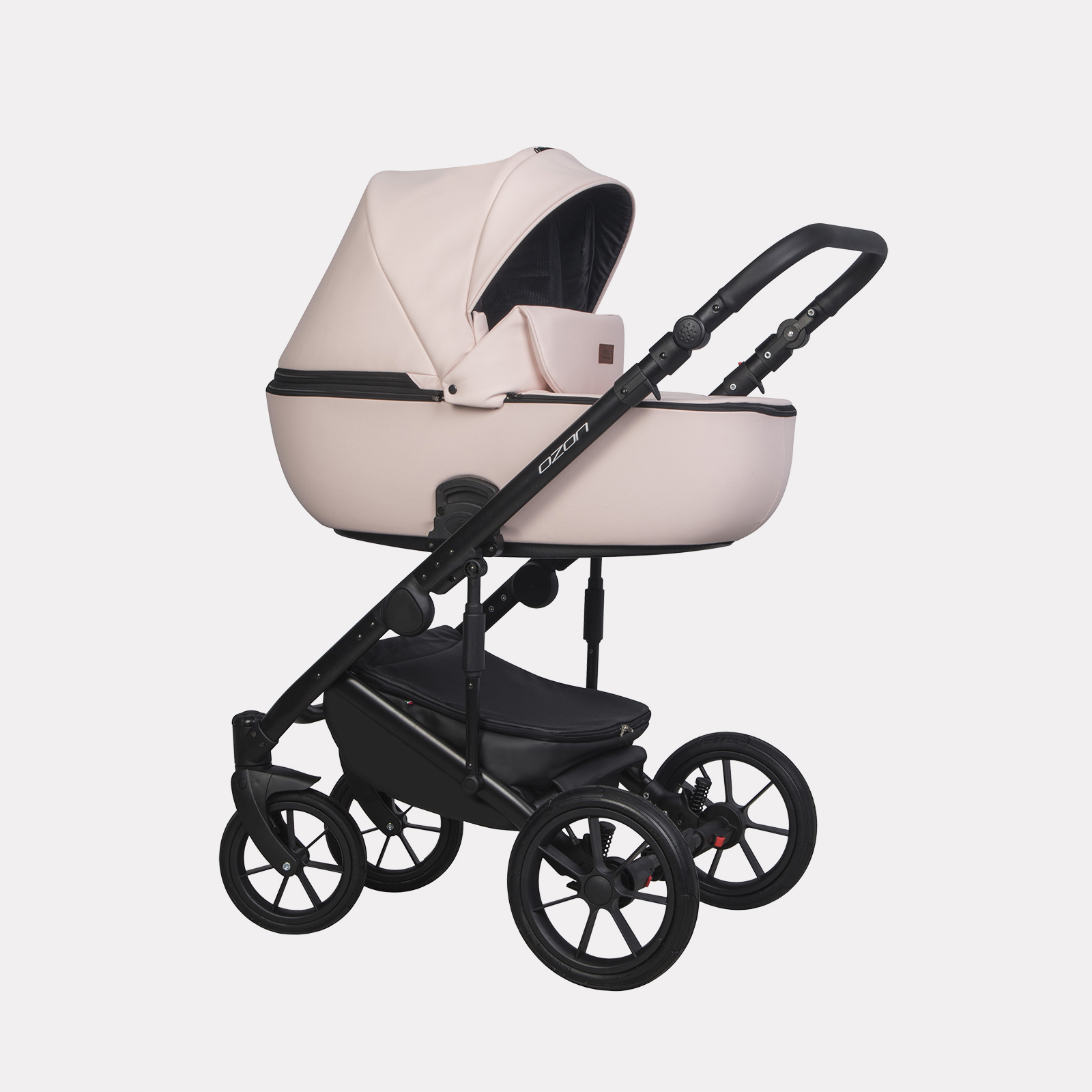 Коляска 2 в 1 RIKO BASIC OZON PASTEL 01 светло-розовый