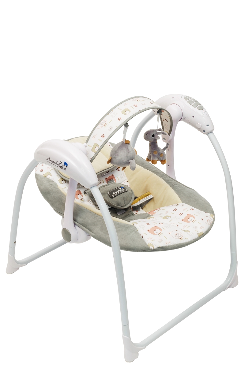 Электронные качели детские Amarobaby Swinging Baby Gray
