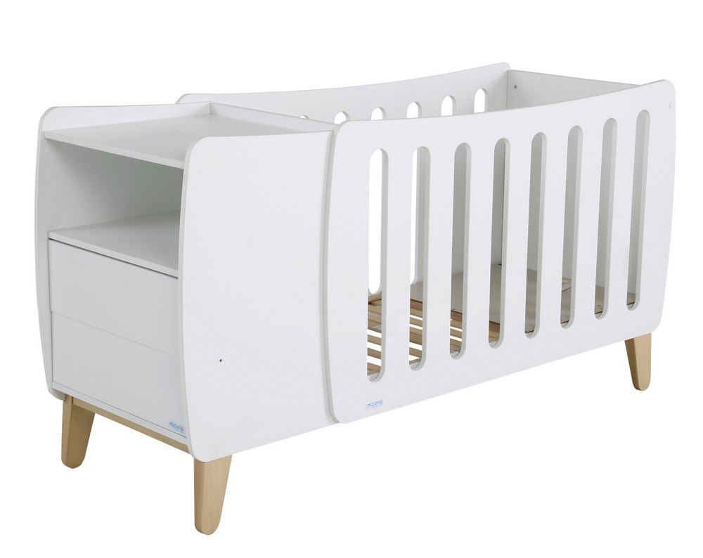 Детская кроватка Micuna Harmony Plus Relax 120x60 White/Natural