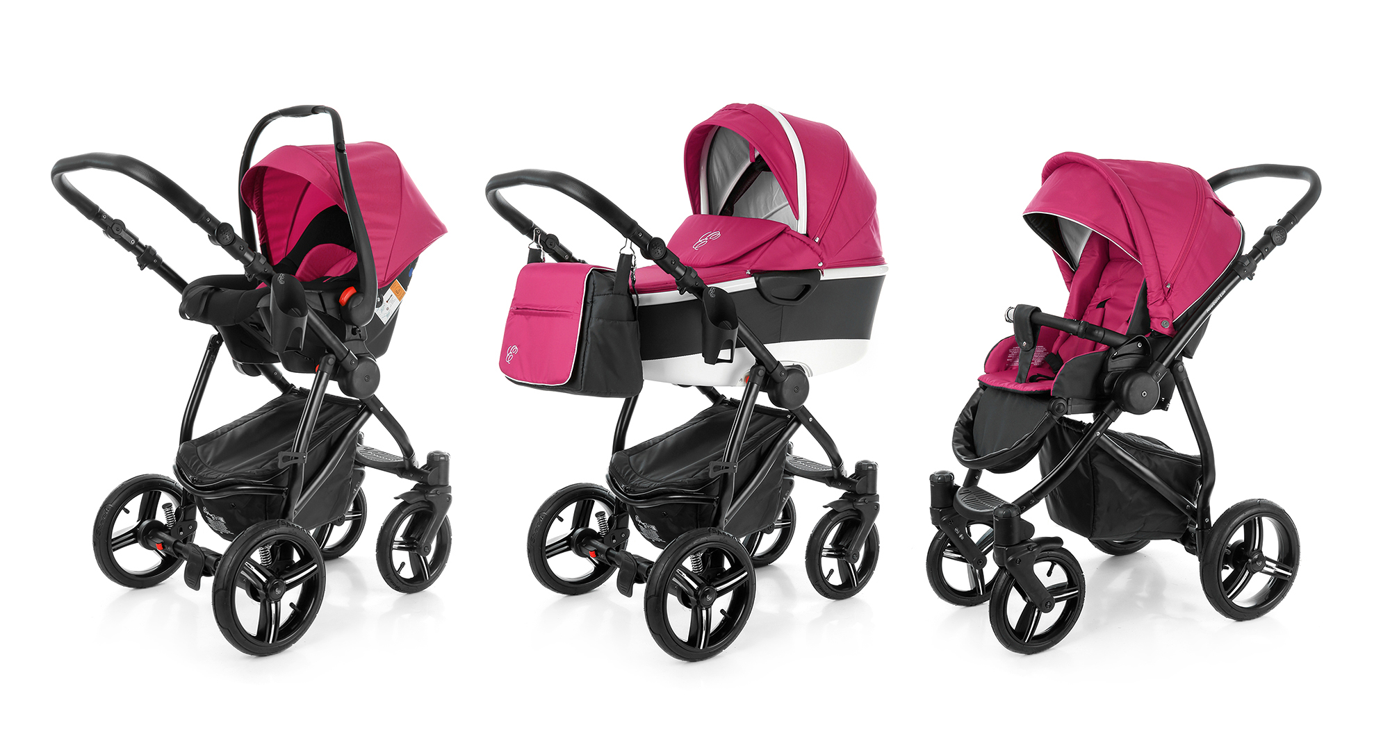 Коляска 3 в 1 Esspero Newborn Lux Alu (шасси Black) Camellia