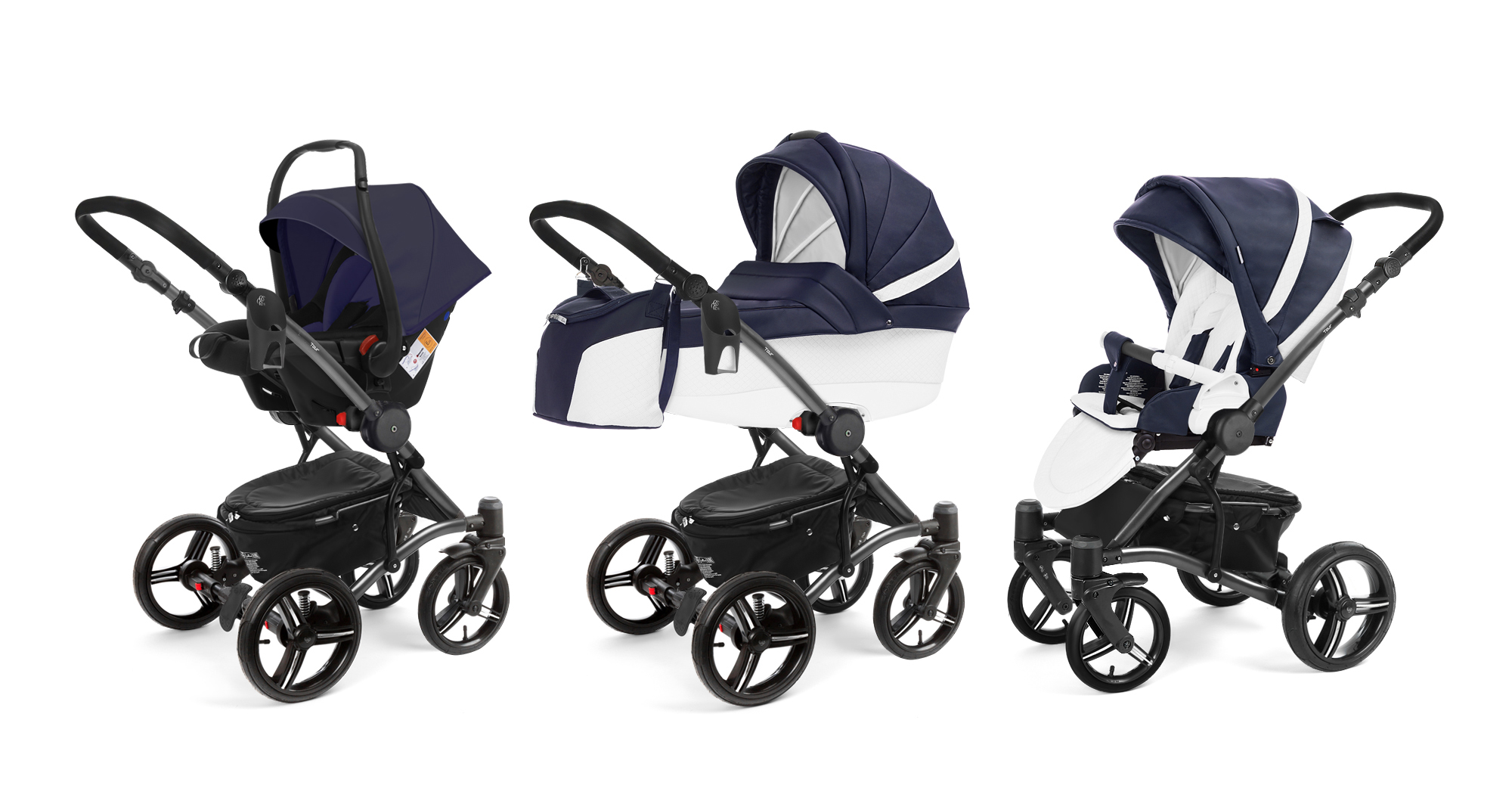 Коляска 3 в 1 Esspero Grand Tour (шасси Graphite) Nappa Navy
