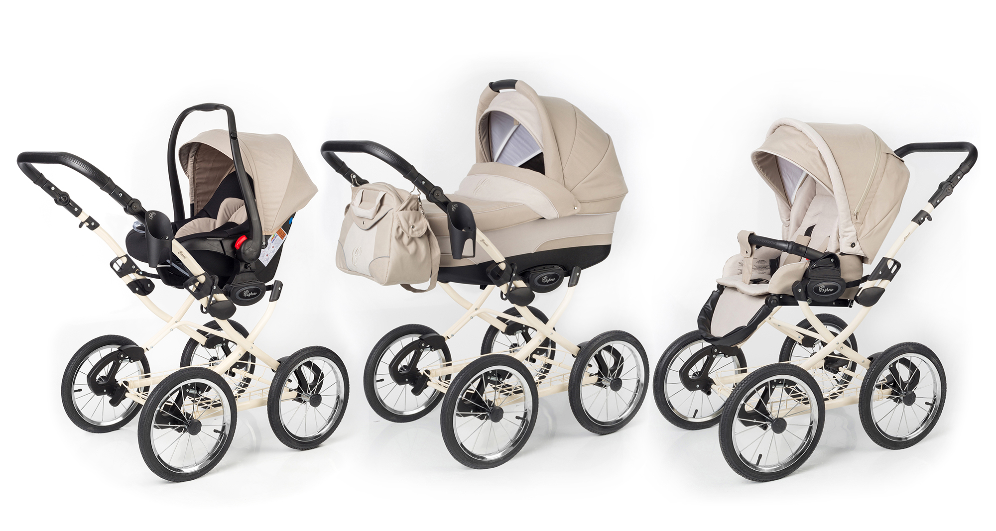 Коляска 3 в 1 Esspero Classic (шасси Beige) Khakki Beige