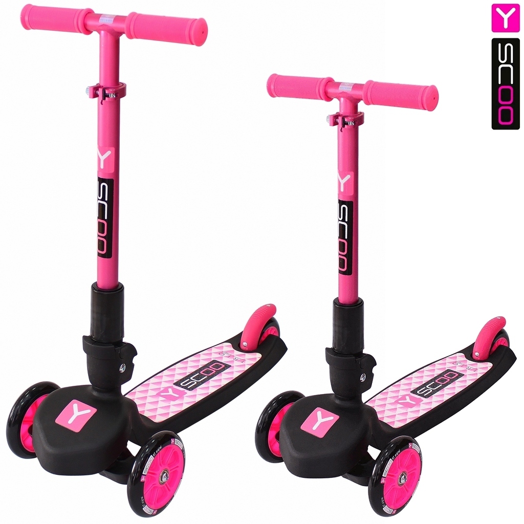 Самокат трехколесный Y-SCOO TRIO MAXI 120 pink