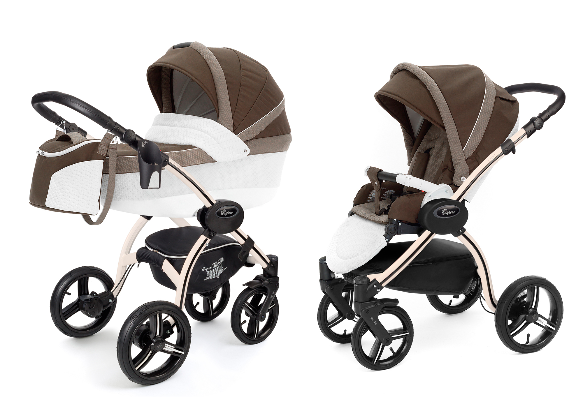 Коляска 2 в 1 Esspero Grand I-Nova (шасси Beige) Royal Brown