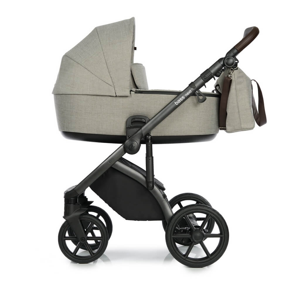 Коляска 2 в 1 Roan Bass Next Truffle/Black/руч.Тем.коричневый