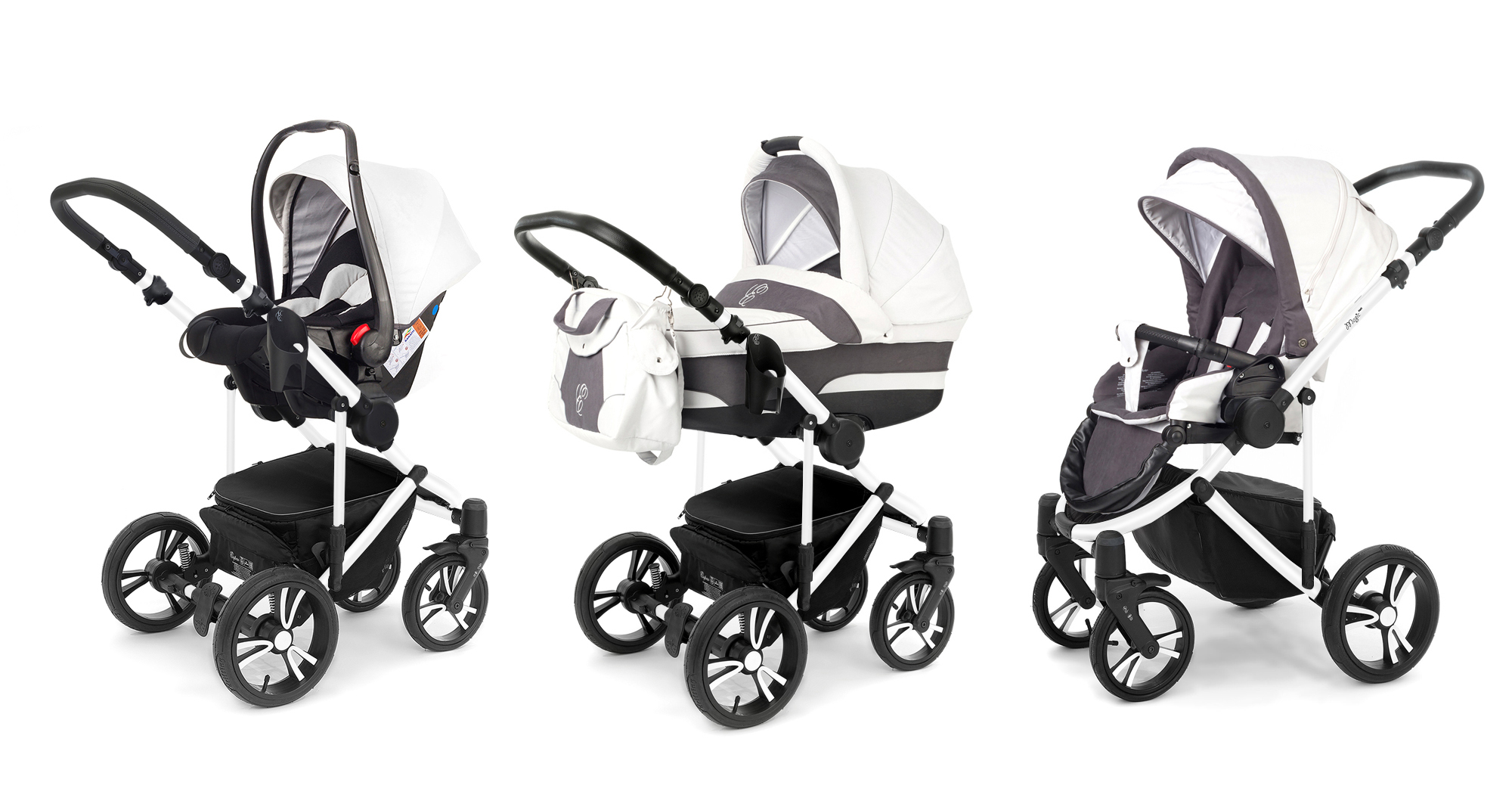 Коляска 3 в 1 Esspero Magic Pro (шасси White) Grey