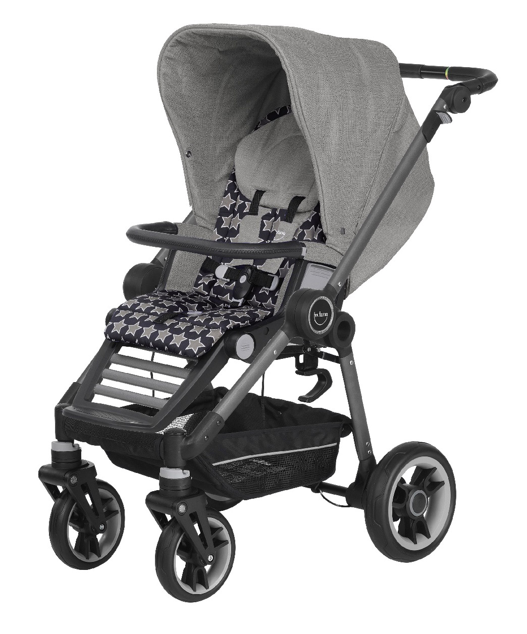 Прогулочная коляска Teutonia Bliss (шасси Graphite) 6145-6165 Pebble-Starlight
